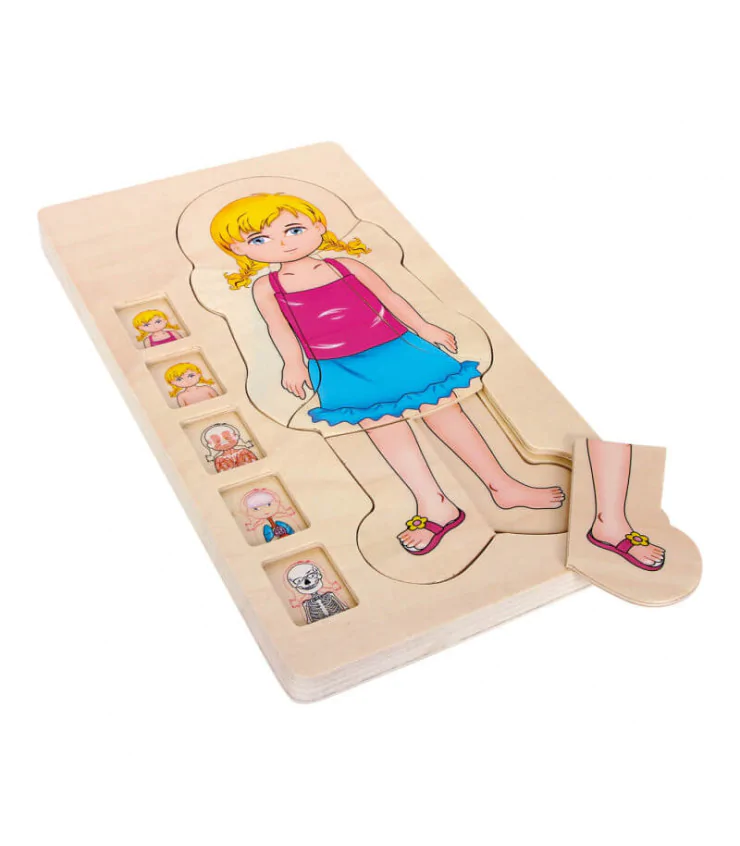 Puzzle à étage anatomie fille