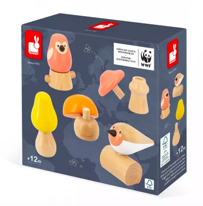 Oiseaux et champignons à visser