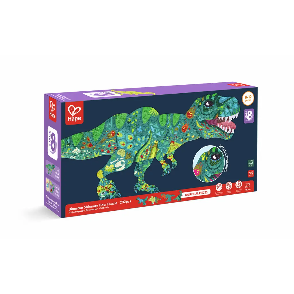 Puzzle géant dinosaures 200 pcs