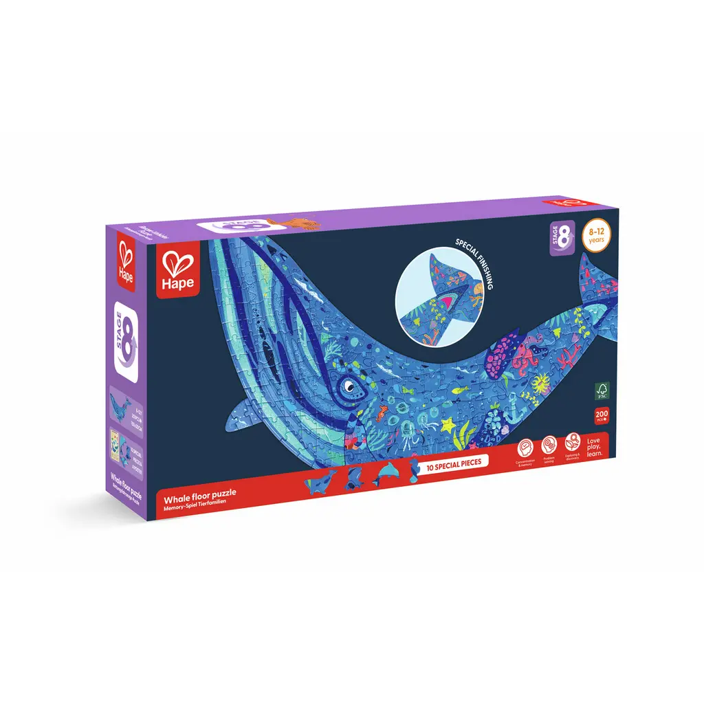 Puzzle géant baleine 200 pcs