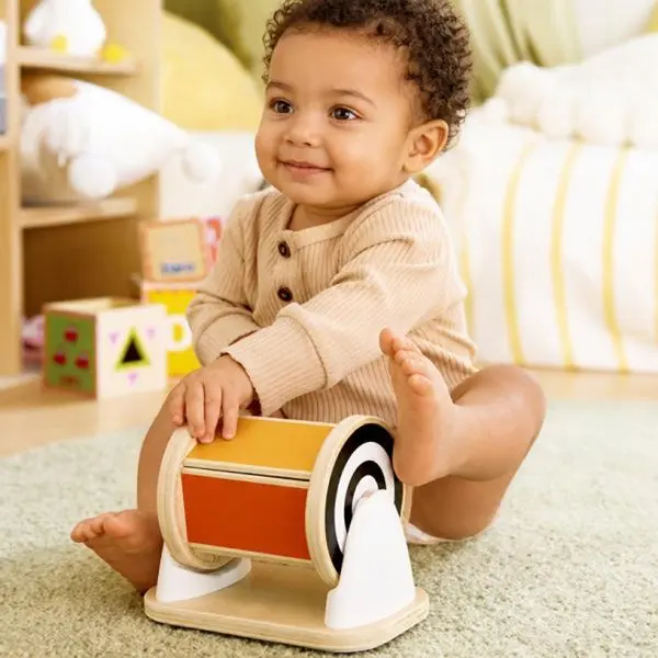 Tambour rotatif avec miroir montessori