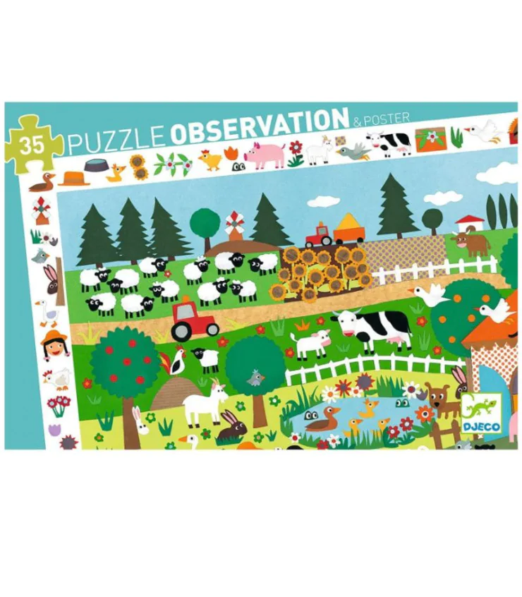 Puzzle d'observation: bienvenue à la ferme 35pcs