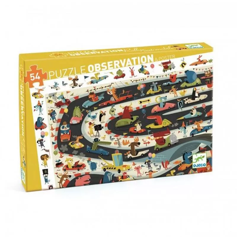 Puzzle observation - rallye automobile 54 pcs - fsc mix