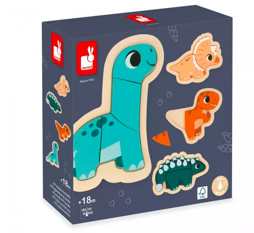 4 puzzles évolutifs dino