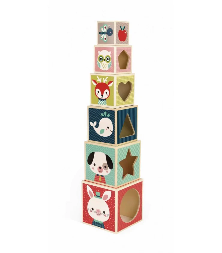 Pyramide 6 cubes - baby forest