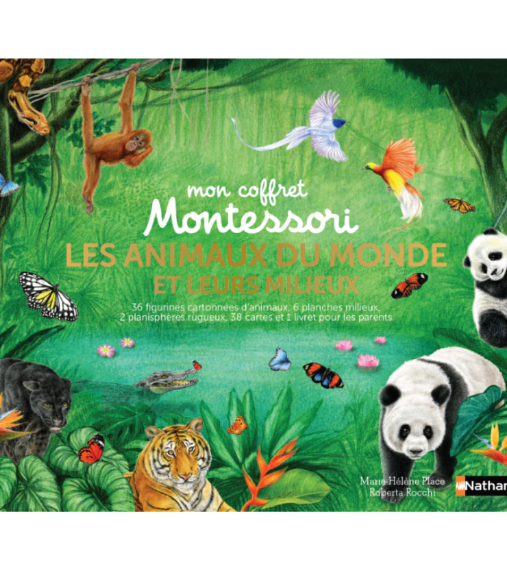 Mon coffret montessori les animaux du monde et leur milieu