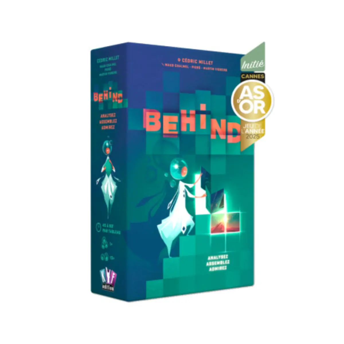 Behind 