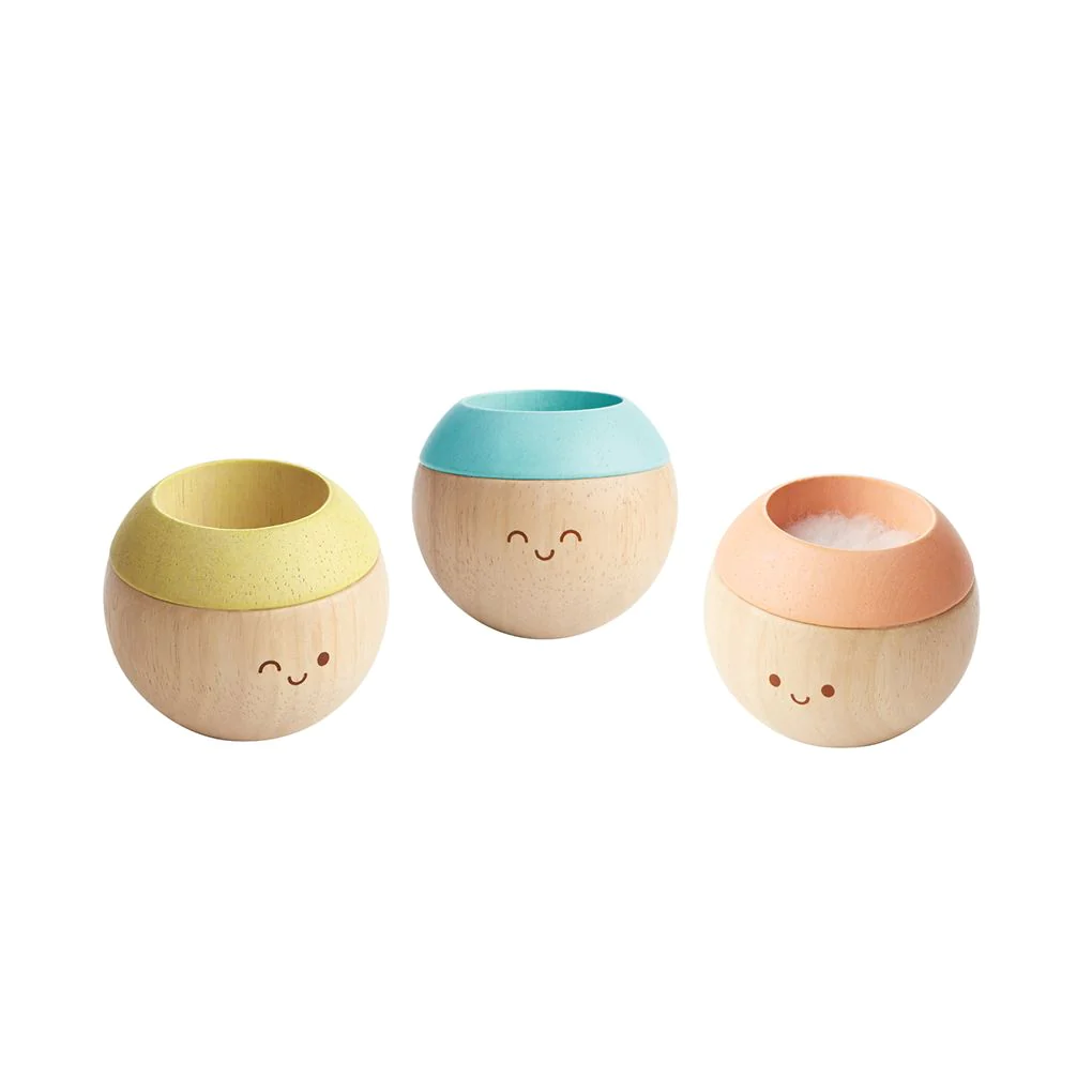 3 hochets têtes sensorielles