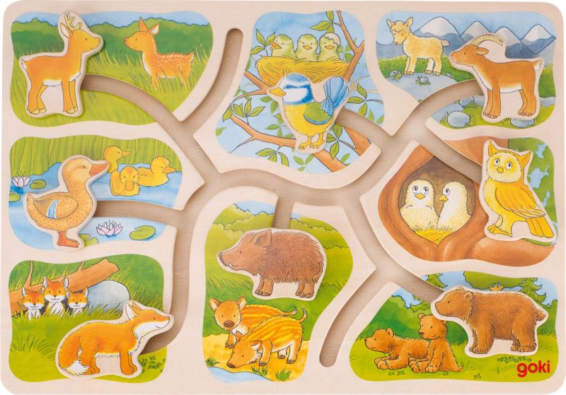 Puzzle à pousser. où est mon petit?