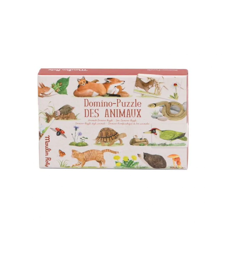 Domino-puzzle des animaux le jardin du moulin