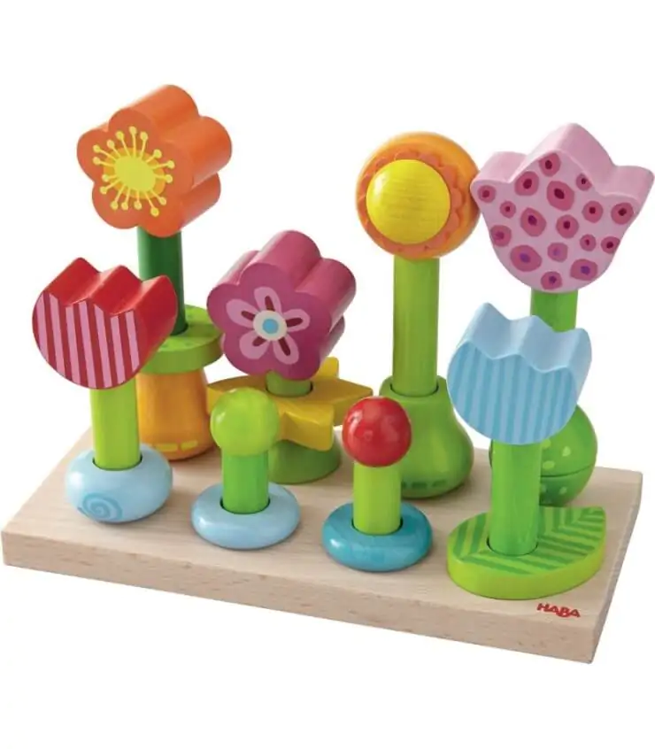 Jeu à enficher jardin de fleurs