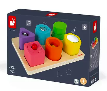Puzzle 6 cubes sensoriels - i wood