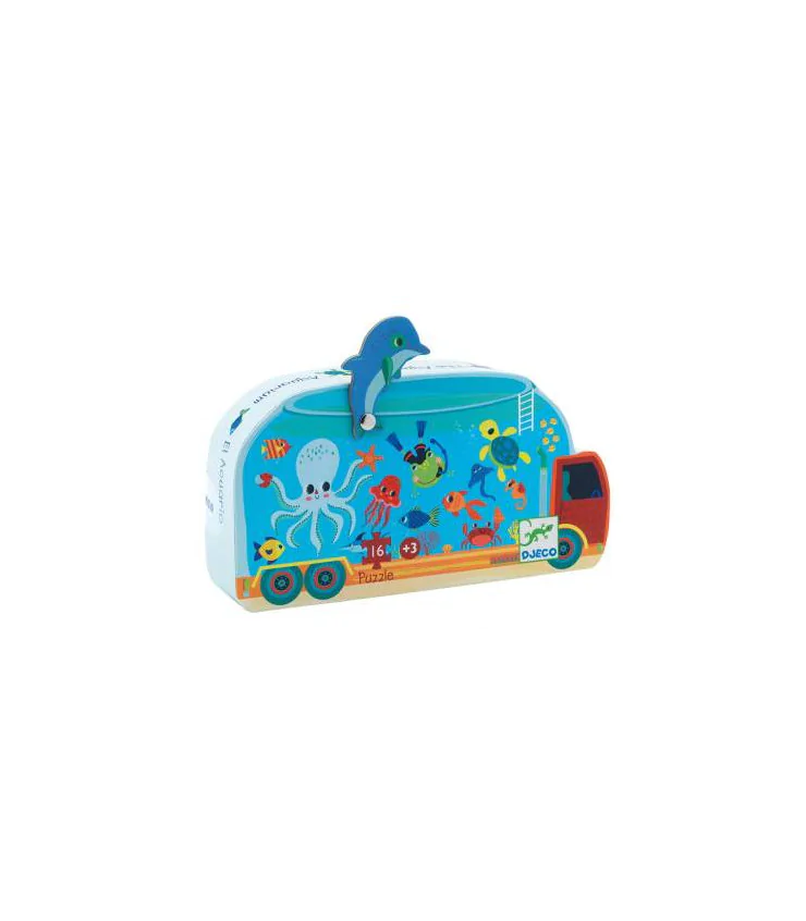 Puzzle silhouette - l'aquarium 16 pcs